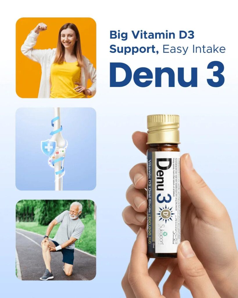 DENU 3 Vitamin D3 Oral Shot 10ML - Front View